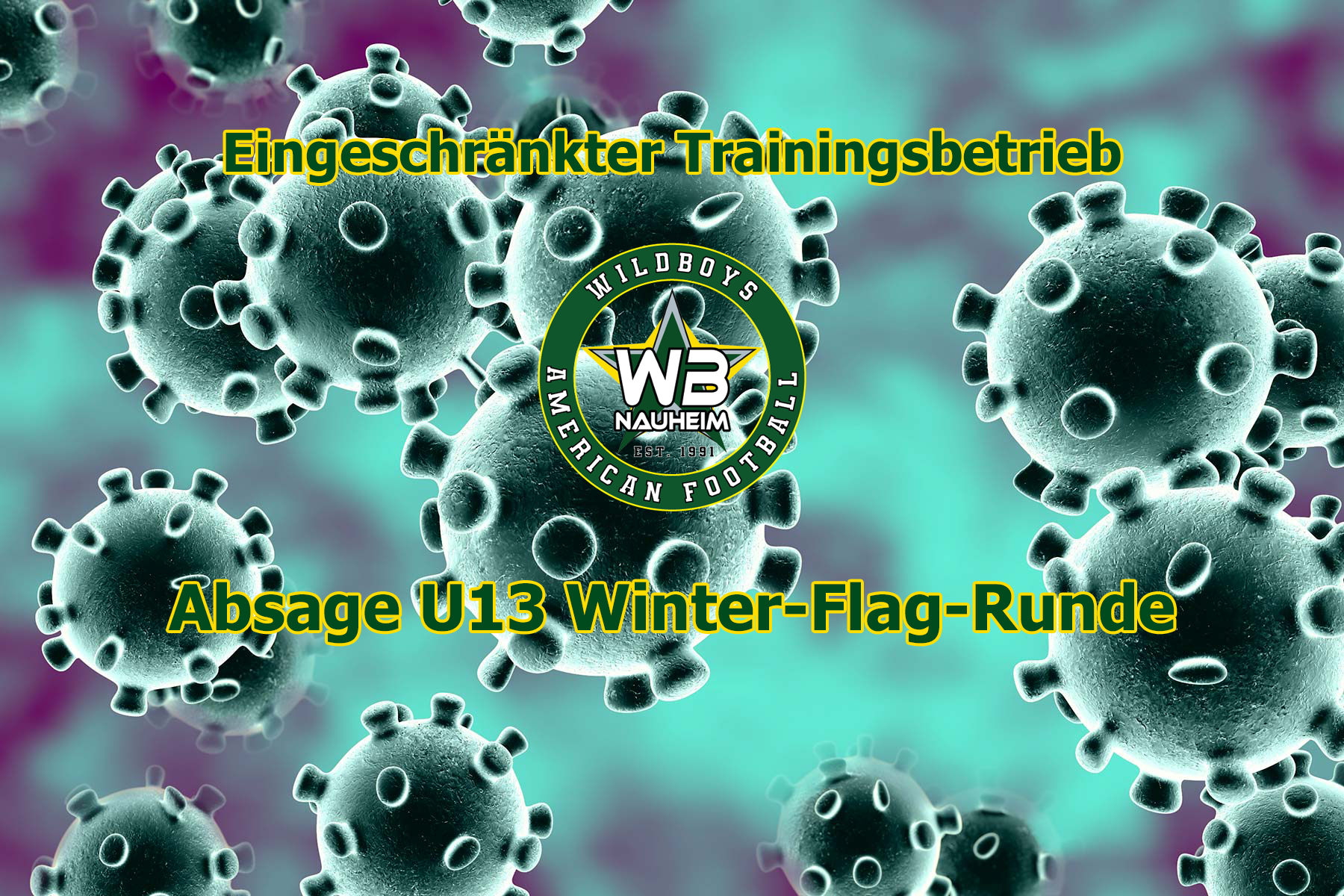 Eingeschränkter Trainingsbetrieb / U13 Winter-Flag-Runde abgesagt